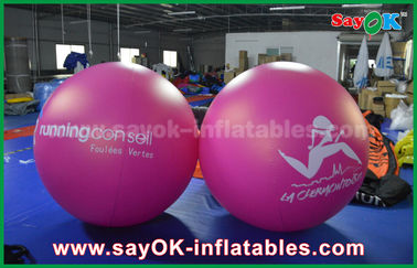 Balão inflável inflável vermelho do hélio da propaganda exterior do balão do PVC do diâmetro do gigante 2m