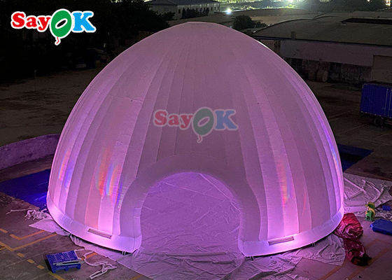 Tenda de ar inflável evento iglu de cúpula inflável com LED tenda de quintal inflável
