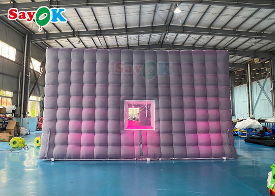 Tenda de festa inflável automática Casa de clube de noite Tenda de cubo inflável para aluguer 7x7x4mH