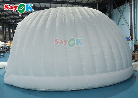 Barraca de ar inflável oxford de PVC ao ar livre, cúpula panorâmica, branca, para casamento, tenda inflável