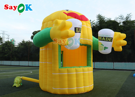 Tenda de ar inflável de Oxford Lemon Cartoon Booth Aereada Tenda de gramado inflável personalizada