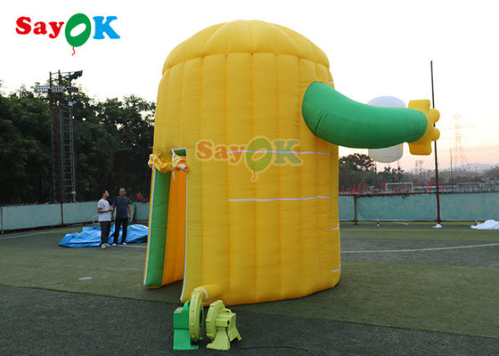 Tenda de ar inflável de Oxford Lemon Cartoon Booth Aereada Tenda de gramado inflável personalizada