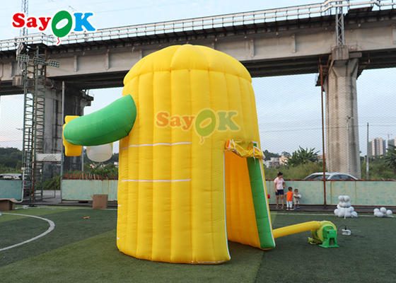 Tenda de ar inflável de Oxford Lemon Cartoon Booth Aereada Tenda de gramado inflável personalizada