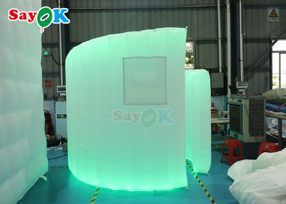 Festa de casamento decoração Dome 360 Photo Booth Backdrop Parede Led Light Parede curva inflável