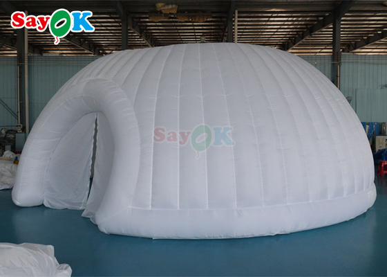 Barraca inflável publicitária para letreiro panorâmico cúpula inflável branca para casamento