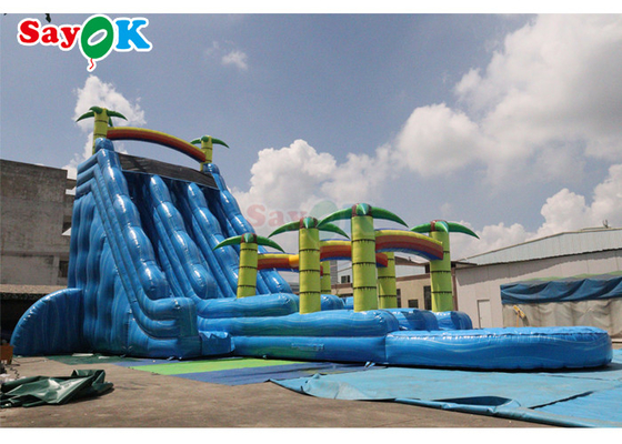 Slide de piscina inflável Tropical Fiesta Breeze Slide comercial de água inflável para crianças adultos