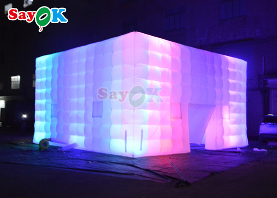 Cabine inflável personalizada da foto do casamento do clube noturno da barraca do cubo do ar com luz colorida do diodo emissor de luz