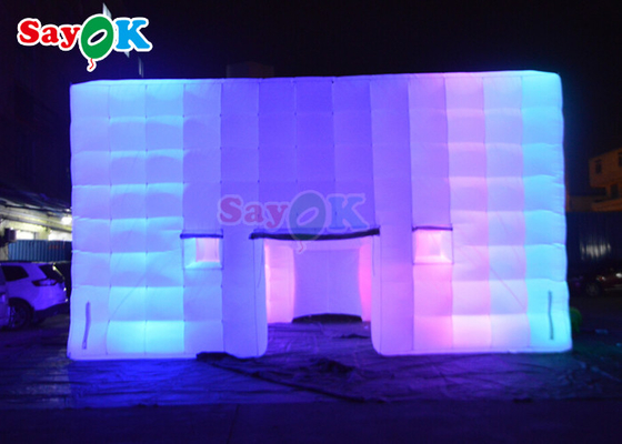Tenda de Cubo de Ar personalizada Clube Noturno Inflável Photo Booth de Casamento Com Luz LED Colorida Tenda de Ar Inflável