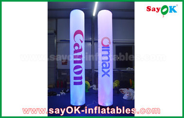 Anunciando a decoração inflável da iluminação da coluna da coluna com impressão do logotipo