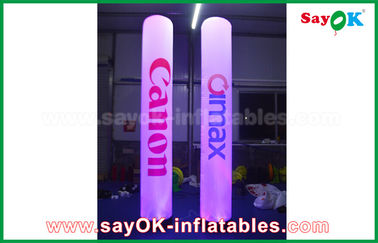 Anunciando a decoração inflável da iluminação da coluna da coluna com impressão do logotipo