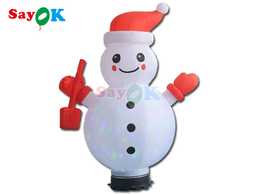 As decorações infláveis do feriado de pano de Oxford arejam o boneco de neve do Natal de Pvc Inflatable Rotating do modelo