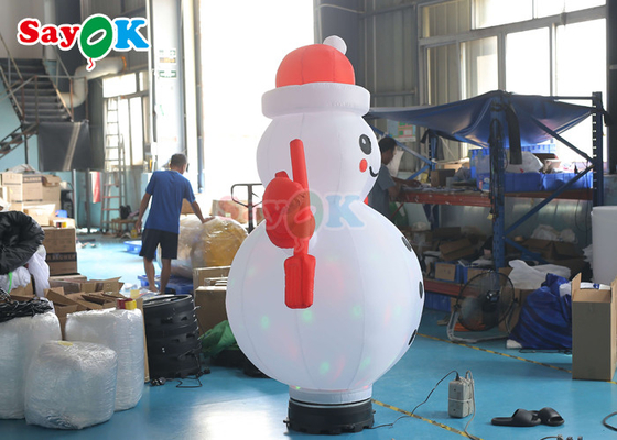 As decorações infláveis do feriado de pano de Oxford arejam o boneco de neve do Natal de Pvc Inflatable Rotating do modelo
