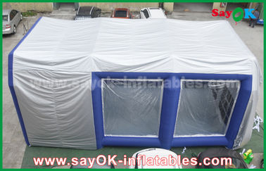 barraca inflável azul branca da casa da cabine de pulverizador dos produtos infláveis feitos sob encomenda do PVC de 0.5mm