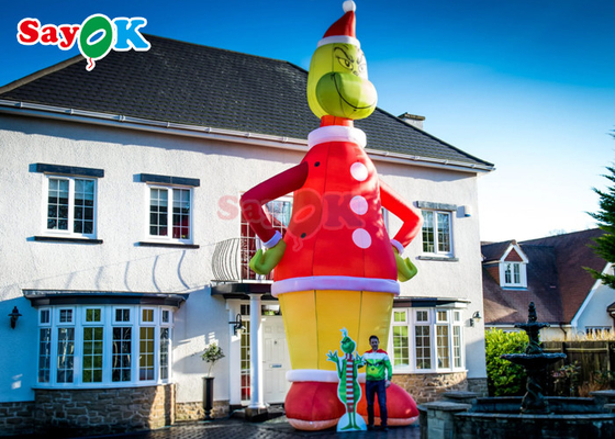 Publicidade Grinch inflável 9m 30ft Grande Papai Noel decorações de Natal Cartoon