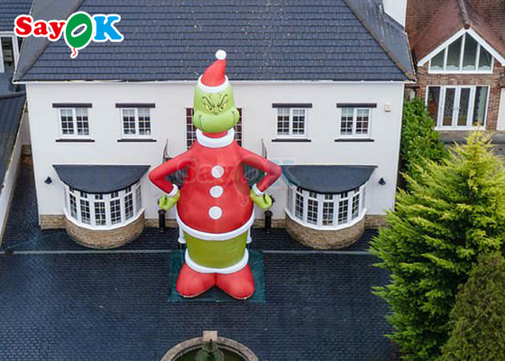 Balões de personagens infláveis Publicidade Grinch inflável 9m 30ft Grande Papai Noel decorações de Natal Cartoon