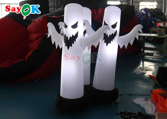 4.9Ft Decorações infláveis do Halloween 3 Fantasmas Modelo Decoração do Halloween Com Luz LED