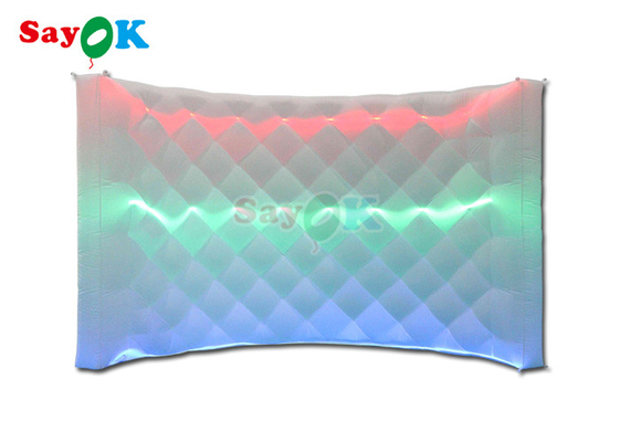 Balcão fotográfico inflável de LED Curva de palco de parede inflável