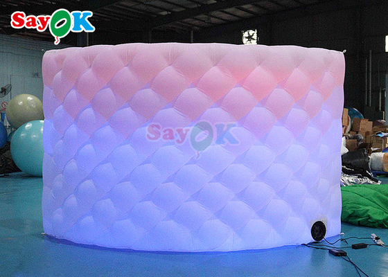 Balcão fotográfico inflável de LED Curva de palco de parede inflável