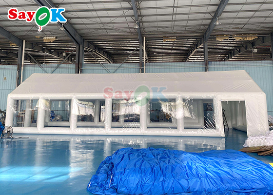 Tenda de piscina privada inflável Tenda de cobertura quadrada inflável com sopro