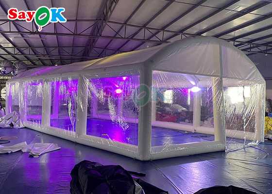 Impressão digital Sombra de piscina inflável Cúpula de bolha Edifício coberto de cobertura de ar Tenda de água