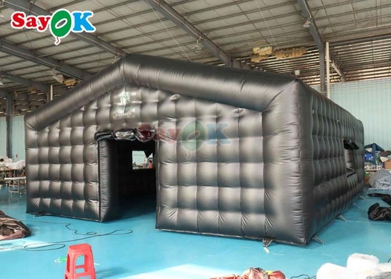 32.8FT Tenda de ar inflável gigante preta Disco portátil Clube Noturno Móvel Tenda de festa inflável