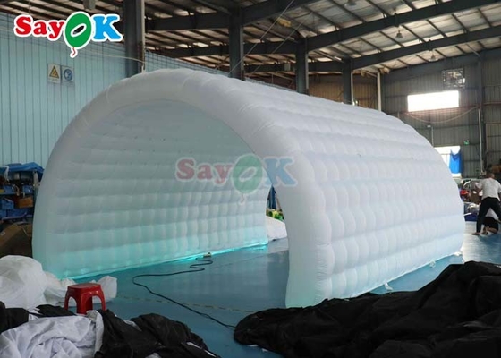 Túnel de festa inflável de lona de PVC Luz LED exterior Túnel de desporto