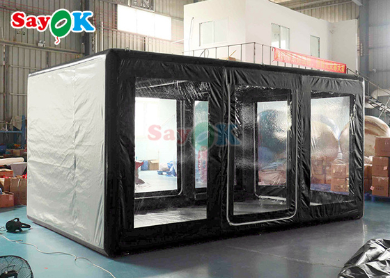 Tenda de garagem de automóveis inflável portátil exterior Tenda de lavagem de automóveis inflável durável