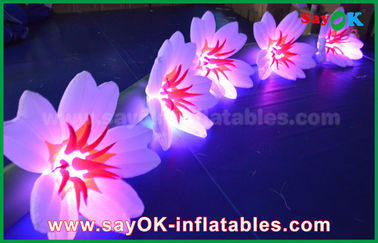 decoração clara inflável inflável de nylon longa da corrente de flor de 5m para o casamento