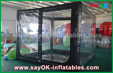 Barraca inflável preta feita sob encomenda do ar da barraca inflável transparente para a promoção ou a propaganda comercial