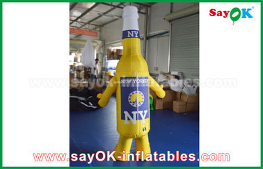 Personagens de desenhos animados personalizados de amarelo / azul personagens de desenhos animados infláveis portáteis para publicidade comercial