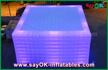 Partido inflável da barraca/barraca quadrada inflável transparente de acampamento com iluminação conduzida