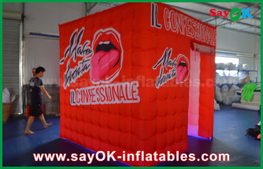 Barraca leve inflável da cabine da foto da decoração vermelha feita sob encomenda inflável do evento da barraca do partido para o arrendamento