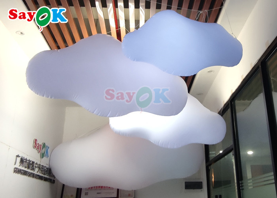 Iluminação LED de nuvem inflável personalizada para decoração de clube Pavilhão inflável no festival de música