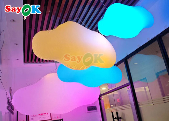 Iluminação LED de nuvem inflável personalizada para decoração de clube Pavilhão inflável no festival de música