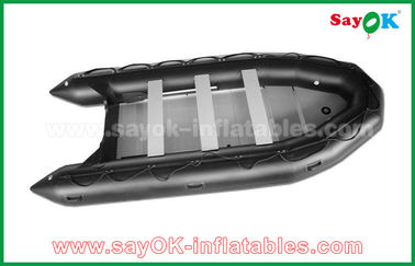 Calor azul/branco - os barcos infláveis selados do PVC molham a competência rígida Waterproof
