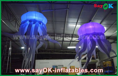 decoração inflável da iluminação das medusa de nylon de pano 190T com partido claro conduzido