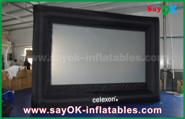 Tela de projeção inflável branca do PVC das telas de filme do quintal/preta feita sob encomenda com a aprovação do GV do quadro