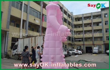Robô inflável cor-de-rosa de pano de Oxford/PVC para produtos exteriores da propaganda