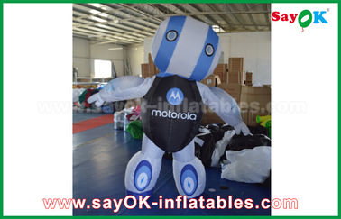 Produtos infláveis feitos sob encomenda do robô de pano do costume 2mH Oxford azuis para anunciar