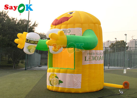 9.8ft Atraente Fresco Amarelo Air Tent inflável Limão Frutas Stand Dome Tent