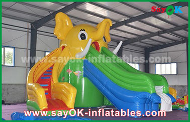 Slides de água infláveis para crianças gigantes infláveis de touro / elefante desenhos animados Bouncer Slides de água para adultos e crianças