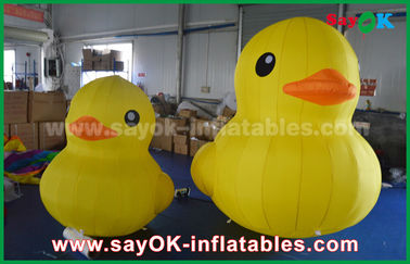 Decorações infláveis para festas Promoção Lovely Big Yellow Inflatable Cartoon Duck With Customized Logo Print