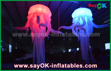 Decoração inflável de nylon colorida da iluminação na forma do polvo com luz conduzida