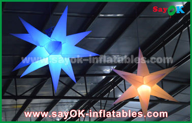1.5m decoração inflável da iluminação da propaganda de nylon de 190 D, estrela inflável com luz conduzida