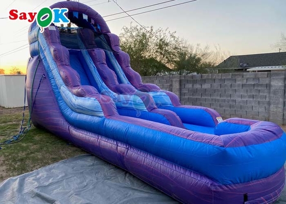 Jogos de Jardim Gigante Slide de Água Inflável Slide de Água Roxo Slides Duplos Infláveis