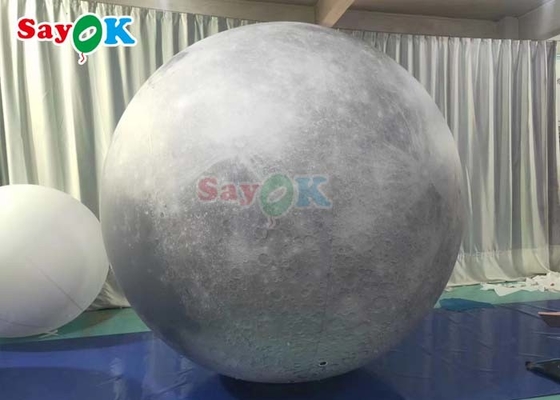 6.6ft Led Light Balão Lunar Inflável Grande Planeta Inflável Decoração de Palco Para Eventos