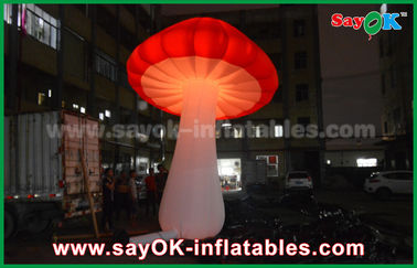 Decoração inflável roxa amarela vermelha gigante da iluminação/cogumelo inflável