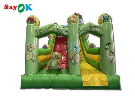Slide de água de qualidade comercial infláveis Dinossauro inflável Slide de salto para crianças