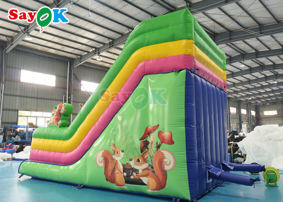 Slide de água inflável de qualidade comercial Slide inflável de arco-íris personalizado