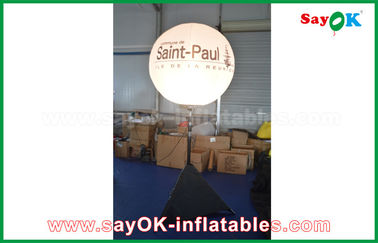 190T diâmetro de nylon de pano 1.5m que anuncia o balão inflável do suporte da decoração da iluminação com tripé